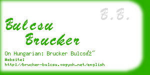 bulcsu brucker business card